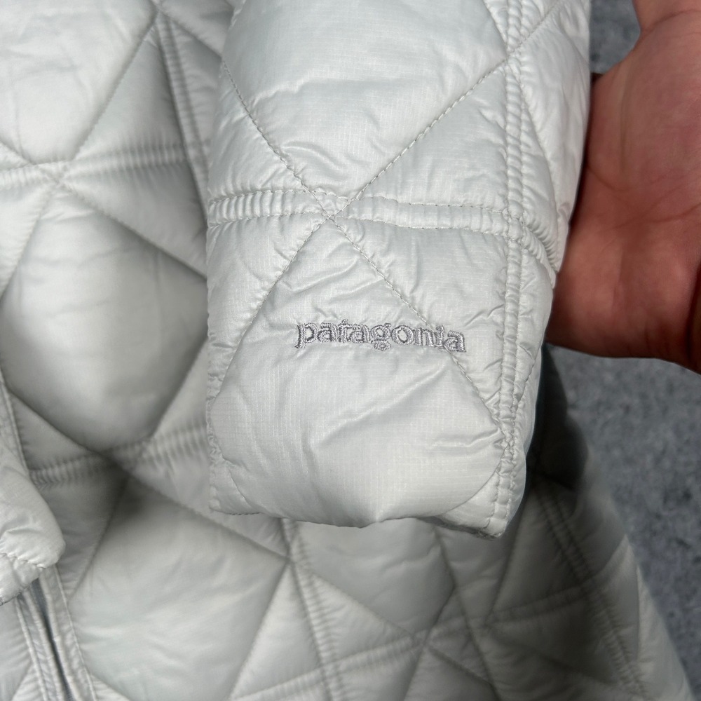 Patagonia Low sky Parka Coat Women Small Grey Fiona Quilted Puffer Jacket Winter - Picture 6 of 16